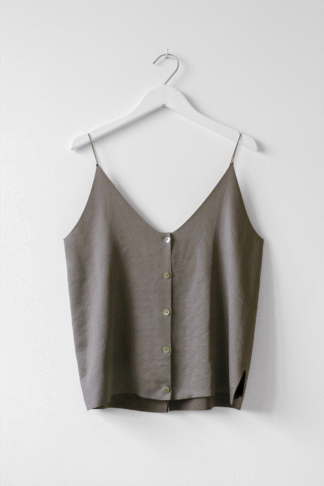 Satin Cami Top Khaki